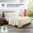 100% Organic Viscose From Bamboo Flat Sheet Only, 300 Thread Count, Extra Wide, Cooling & Breathable, Double Stitching, Bedding Sheet - Gift-Ready Packaging (Buttercream)-111656280-111656273