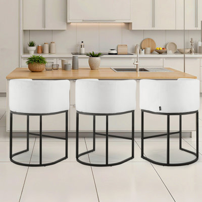25 in Bar Stool Counter Height Barstool Backrest Kitchen Chair