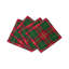 Serviettes cocktail en satin de coton tartan-121871326