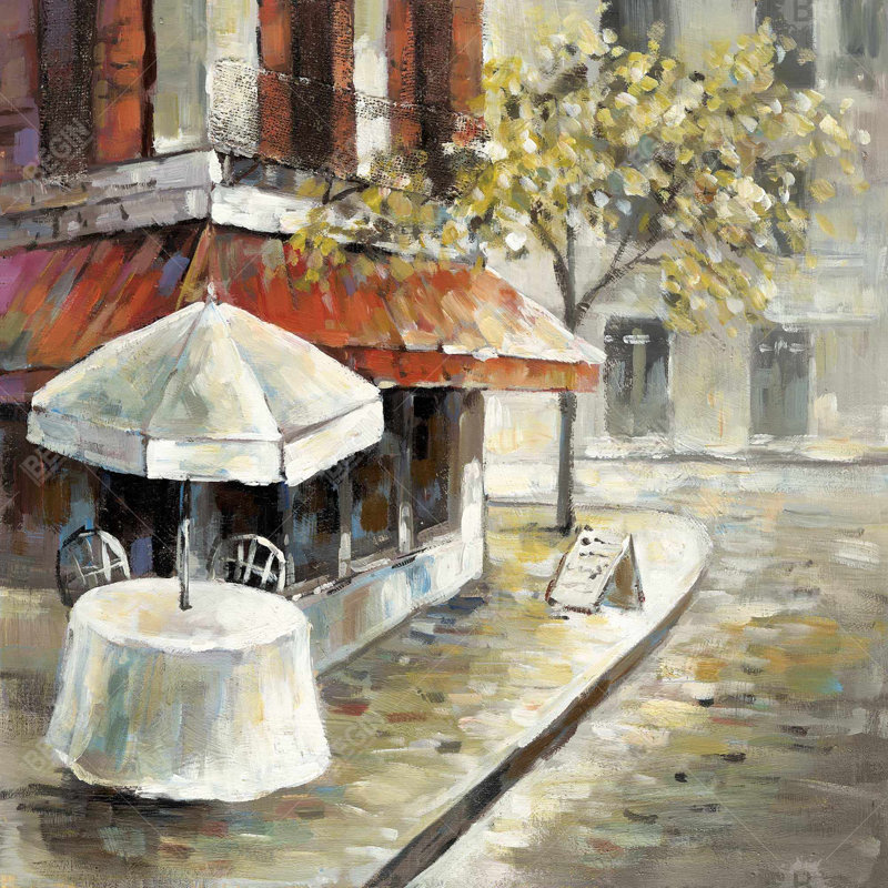 «Deserte And Sunny Street» sur toile