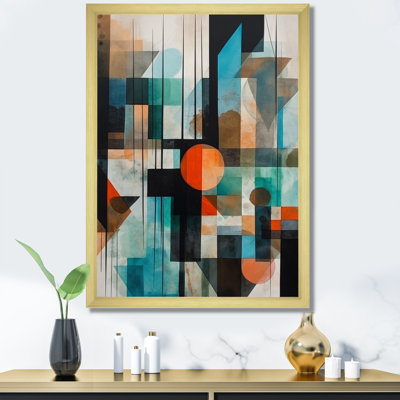 «Fidler Orange Abstracted Geometric Explorations I», reproduction d'art sur toile