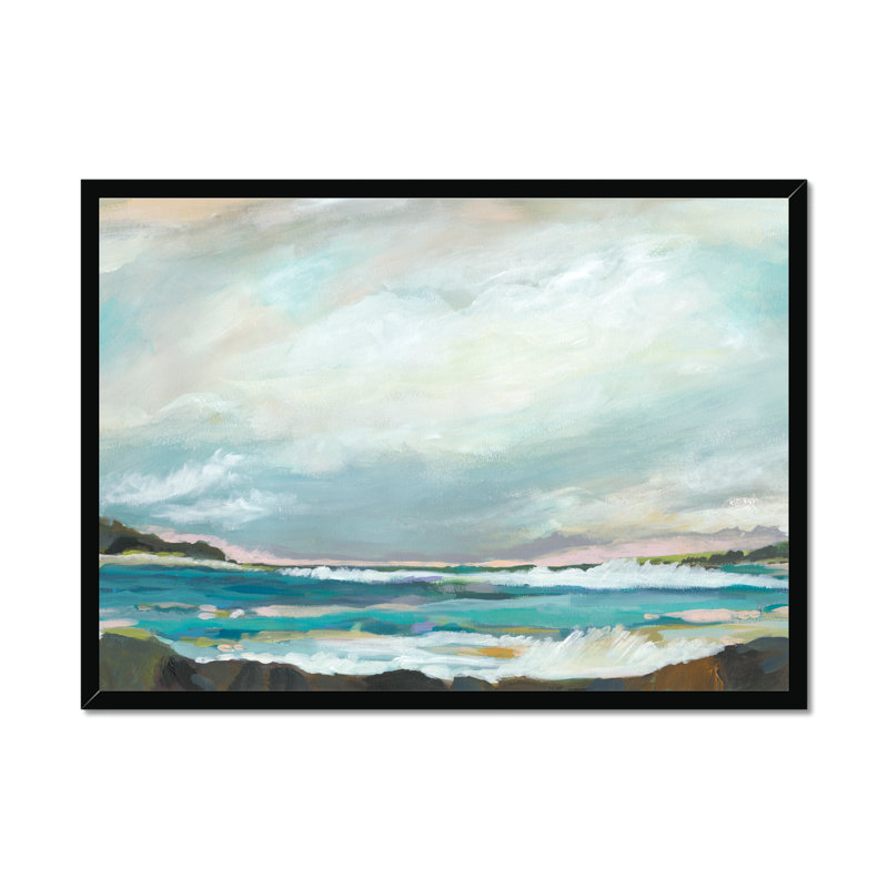 Seaside View III by Karen Fields - Painting, Black Framed Paper Print, 55cm H x 80cm W