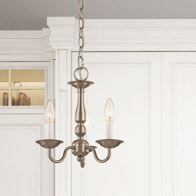 Benedetto 3 - Light Steel Dimmable Classic / Traditional Chandelier