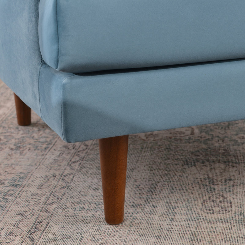 Ensemble de 2 fauteuils pivotants rembourrés Miller, Velours brun