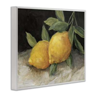 Pair of Lemons Still Life Framed Giclee Art by Carol Robinson