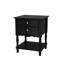 Table de chevet 2 tiroirs en noir-1173914160