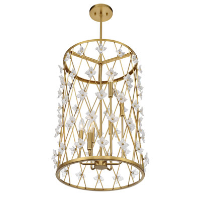 Bailey 6-Light Hubbs in Warm Brass