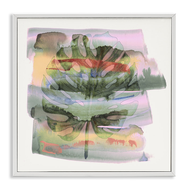Tropical Dream Pastel Monstera, estampe numérique, design par Susan Jill, H 12 po x l 12 po