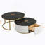 Table basse gigogne moderne moderne cannelée avec tiroir de 31,5 po-625802192-634335826