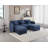 Virgus U-shaped  Corduroy Sectional Sofa With Ottoman-105532861