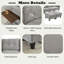 Canapé modulaire moderne avec 2 repose-pieds mobiles, ports USB et tables d'appoint-984308589