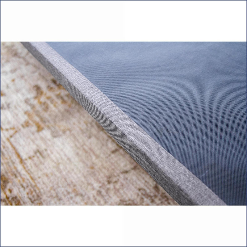 Queen Size Gray Woven Upholstered Platform Foundation - Steel Frame &amp; Plywood, Foldable, 1000lbs Capacity, Tool-Free Assembly
