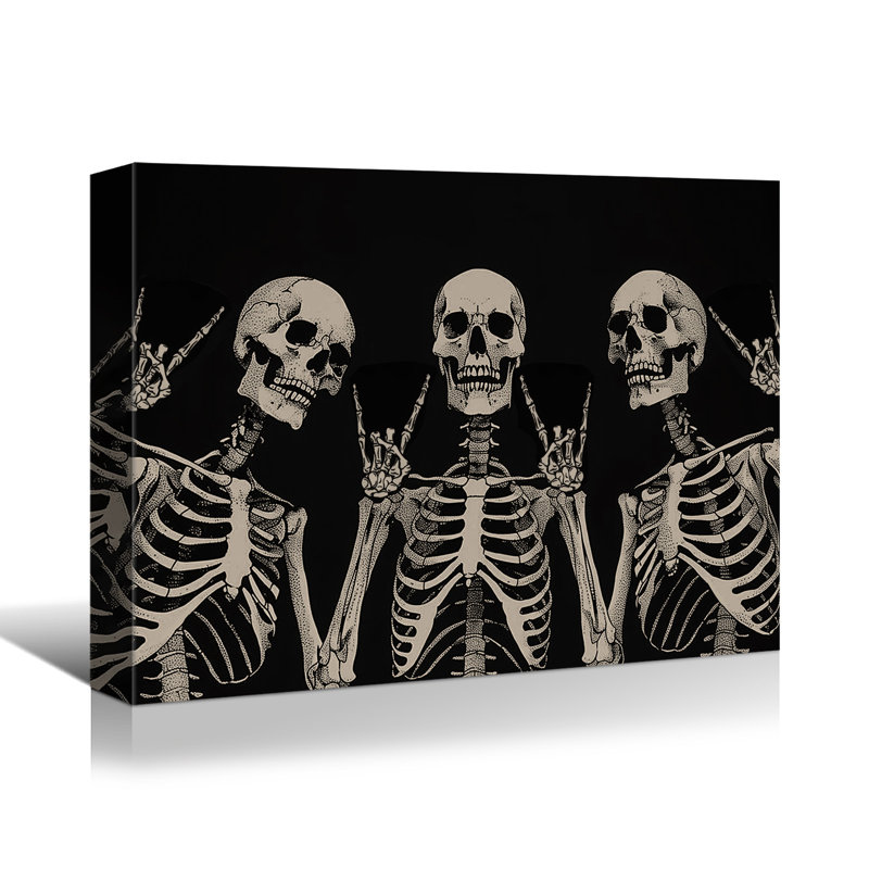 Art mural d'Halloween sur toile, H 12 po x l 18 po