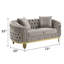 Causeuse en velours Valorie-67546565