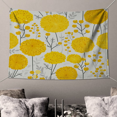 Floral Wall Tapestry -  Nature Wall Decor