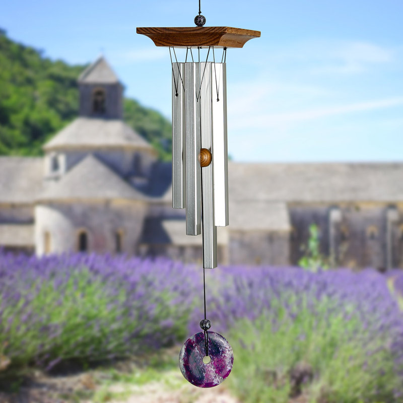 Turquoise - petit carillon, H 21 po x l 10 po x P 5 po, Argenté / mauve