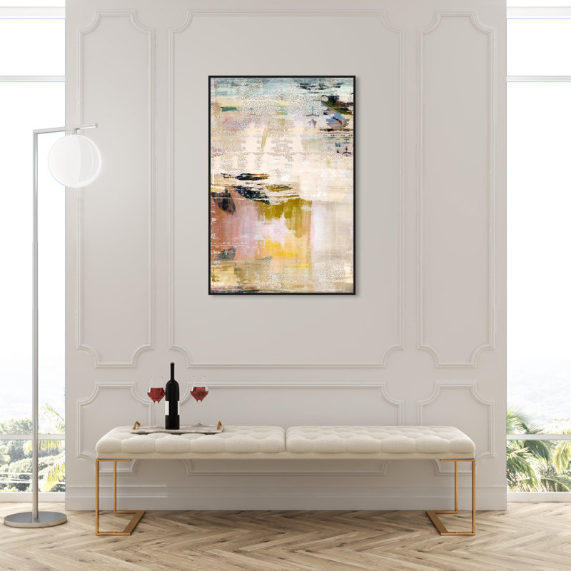 «Summer Layers» par Oliver Gal Print, H 46 po x l 31 po, Impression encadrée, Noir