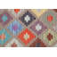 Tapis gris en laine Knox Southwestern Handmade Kilim 2 pi 8 po x 15 pi 11 po