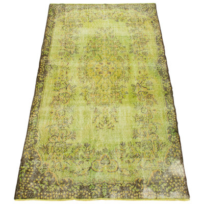Tapis vert Melis Vintage 5 pi 3 po x 9 pi 9 po