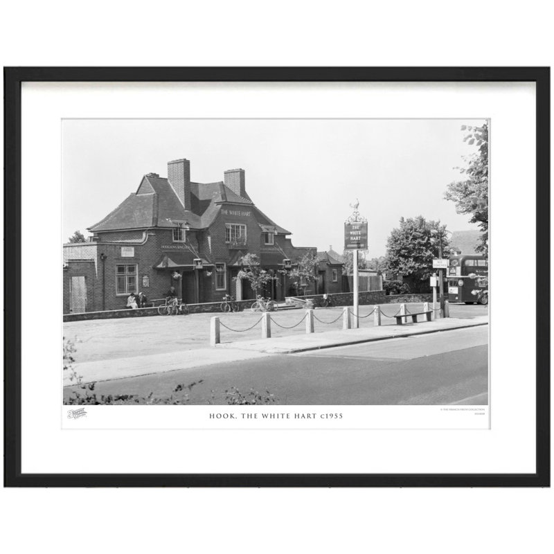 Hook, The White Hart C1955 by Francis Frith - Single Picture Frame Print, 60cm H x 80cm W x 2.3cm D