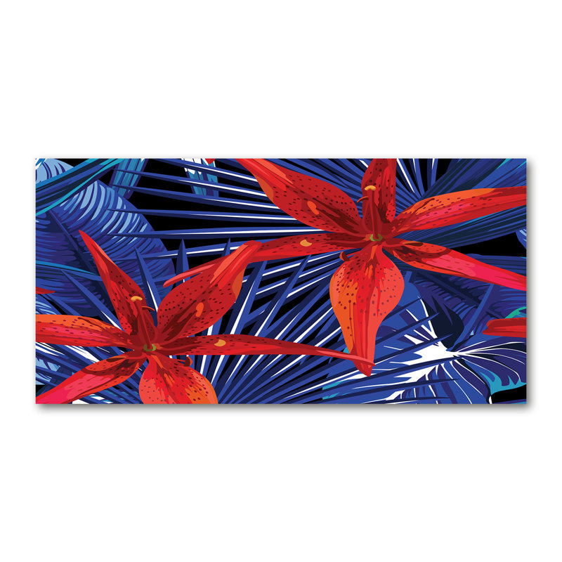 Tropical Flowers - Wrapped Canvas Print