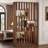 71" Tall Room Divider with Open Storage Shelves