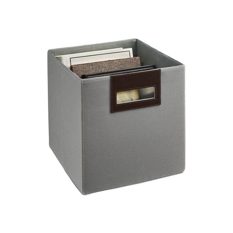 Cubeicals Premium Polyester Fabric Box, Ash Grey
