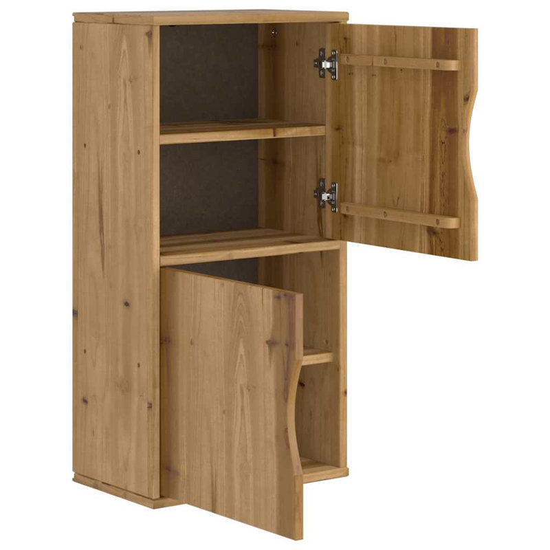 Soleigh Rectangle Accent Cabinet, Brown/White/Pink