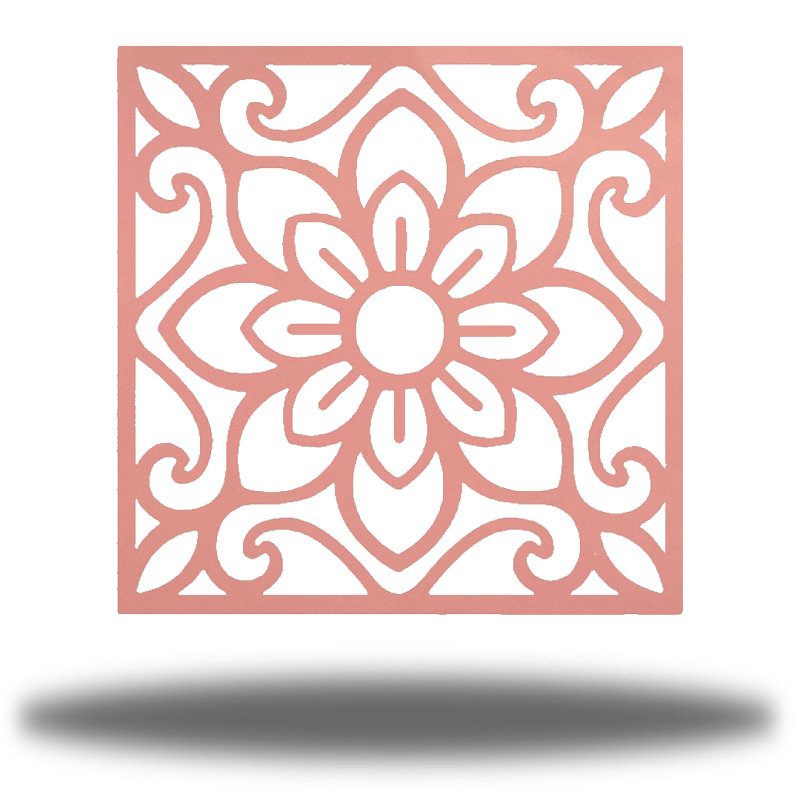 Décoration murale Mandala, Rose, H 30 po x l 30 po x P 0,06 po