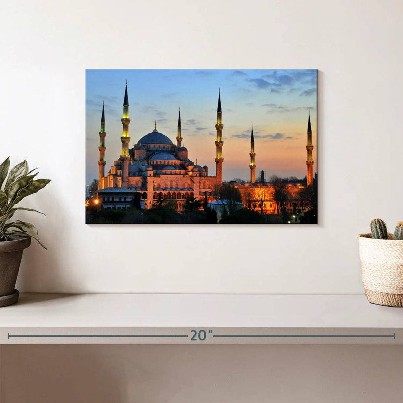 Blue Mosque Sunset Glow, H 8 po x l 12 po