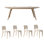 Rectangular Nordic dining table