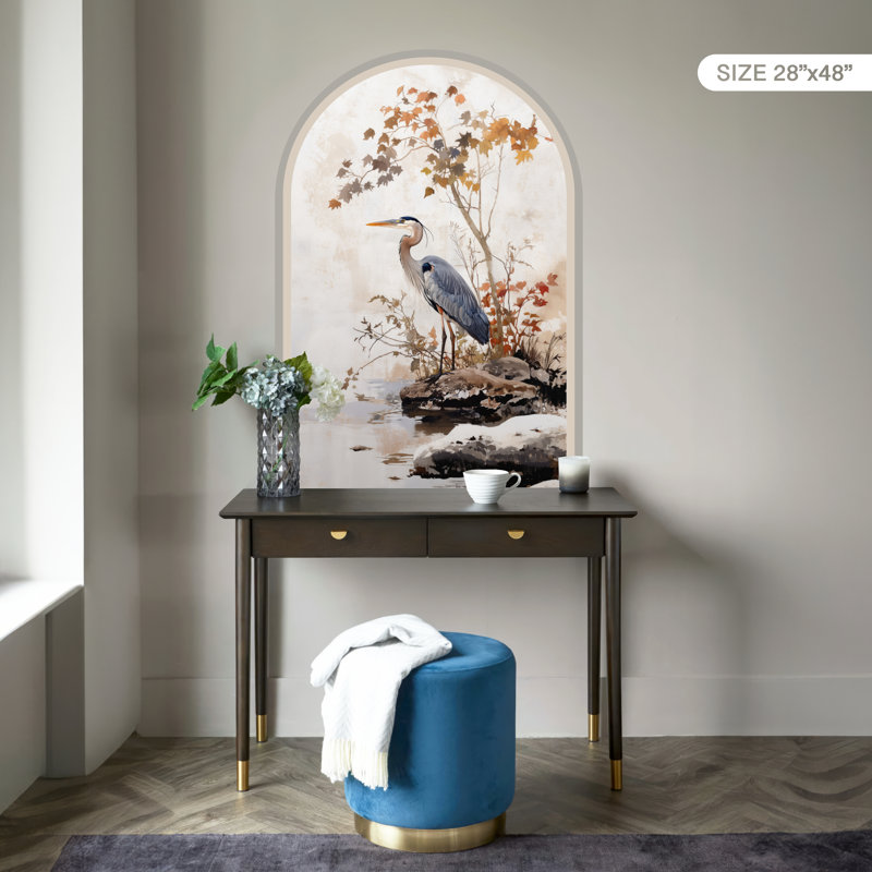 Adhésif décoratif Great Wall Heron, H 71 po x l 40 po