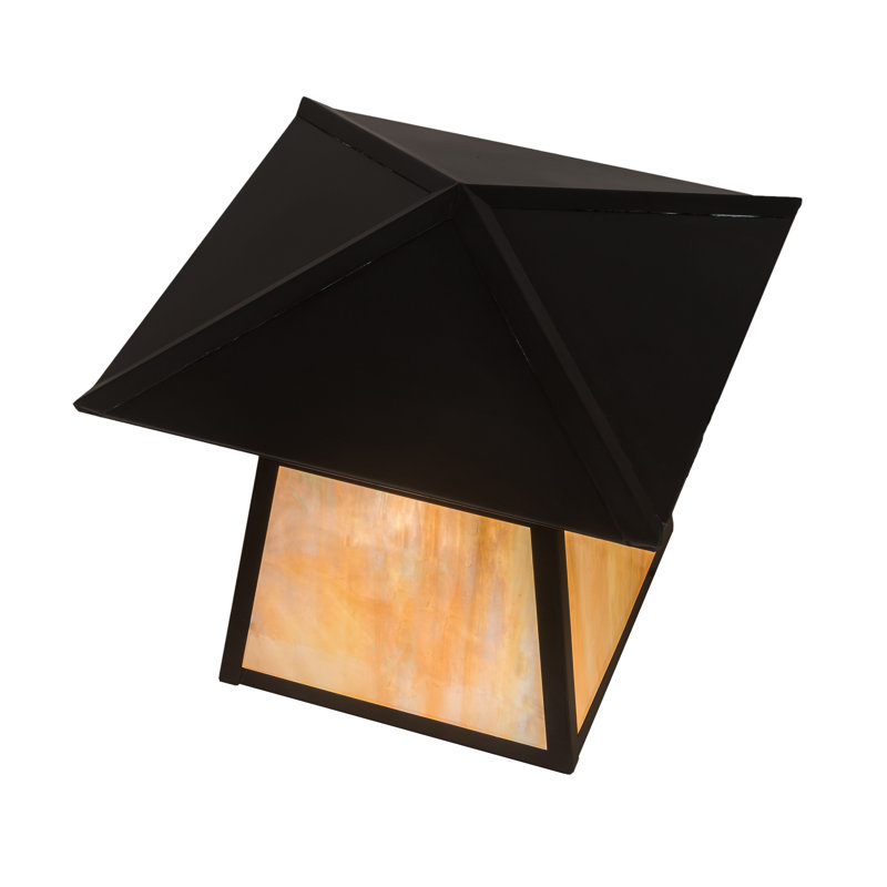 Luminaire pour poteau de clôture Wysocki, Noir, H 13 po x l 17 po x P 12 po