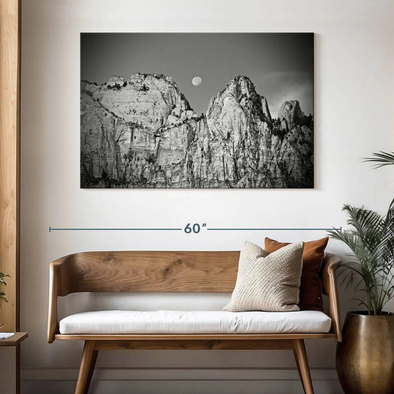Alvord Utah Moonrise BW