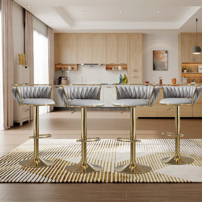Christal Height Adjustable Swivel Bar Stool
