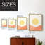 Simple Boho Sun II, reproduction encadrée - bois massif