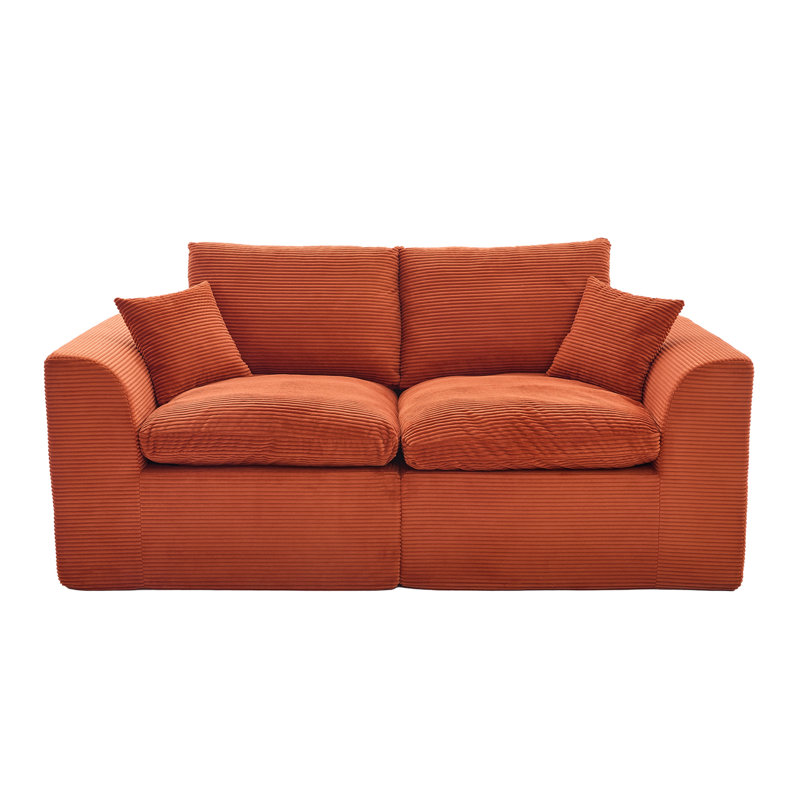 Modular Sectional Sofa Cloud Couch, Orange
