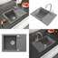 Dakota Fields Bukovinka 418mm W Single Bowl Granite Kitchen Sink with 1 Faucet Hole-942598698