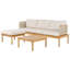 Ensemble de canapé d'extérieur 3 pièces en bois d'acacia et corde
