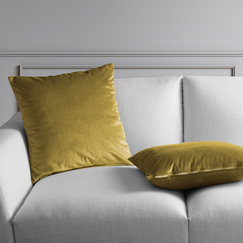 Heritage Plush Velvet Throw Pillow Covers - Decorative Pillow Covers, Peat Green