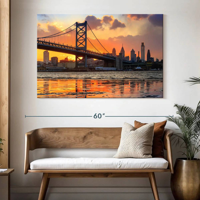 Lilie Philadelphia Suspension Bridge, H 34 po x l 51 po