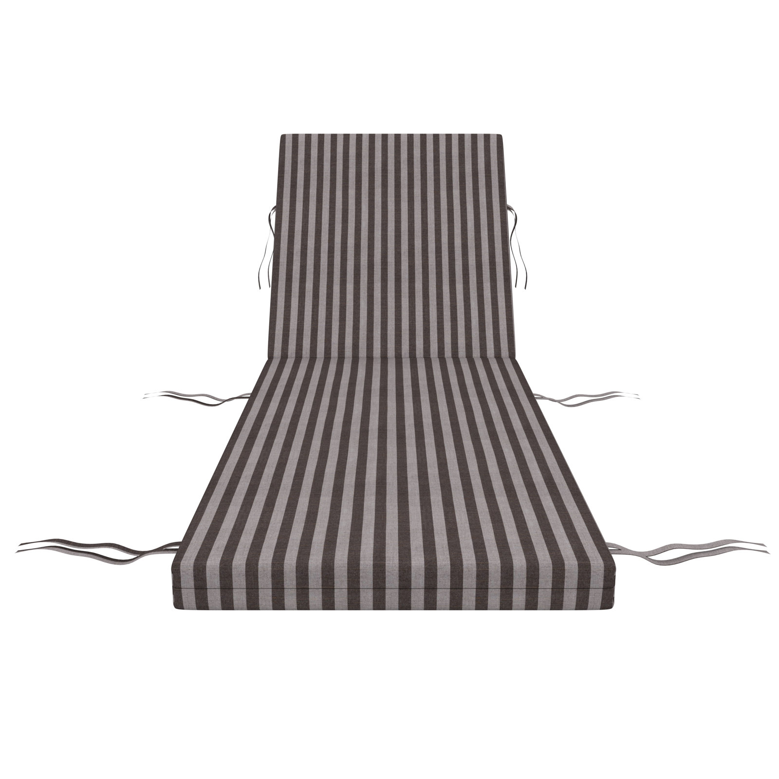 Kacy Sunbrella Outdoor Chaise Lounge Cushion, Sail Away Java, 25" W x 50" D