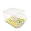 Fixturedisplays® 8,3 X 13 X 8,5 "Bac à bonbons en acrylique transparent empilable, capacité de 2,5 gallons, détail et événements, distributeur de grain de café 19475