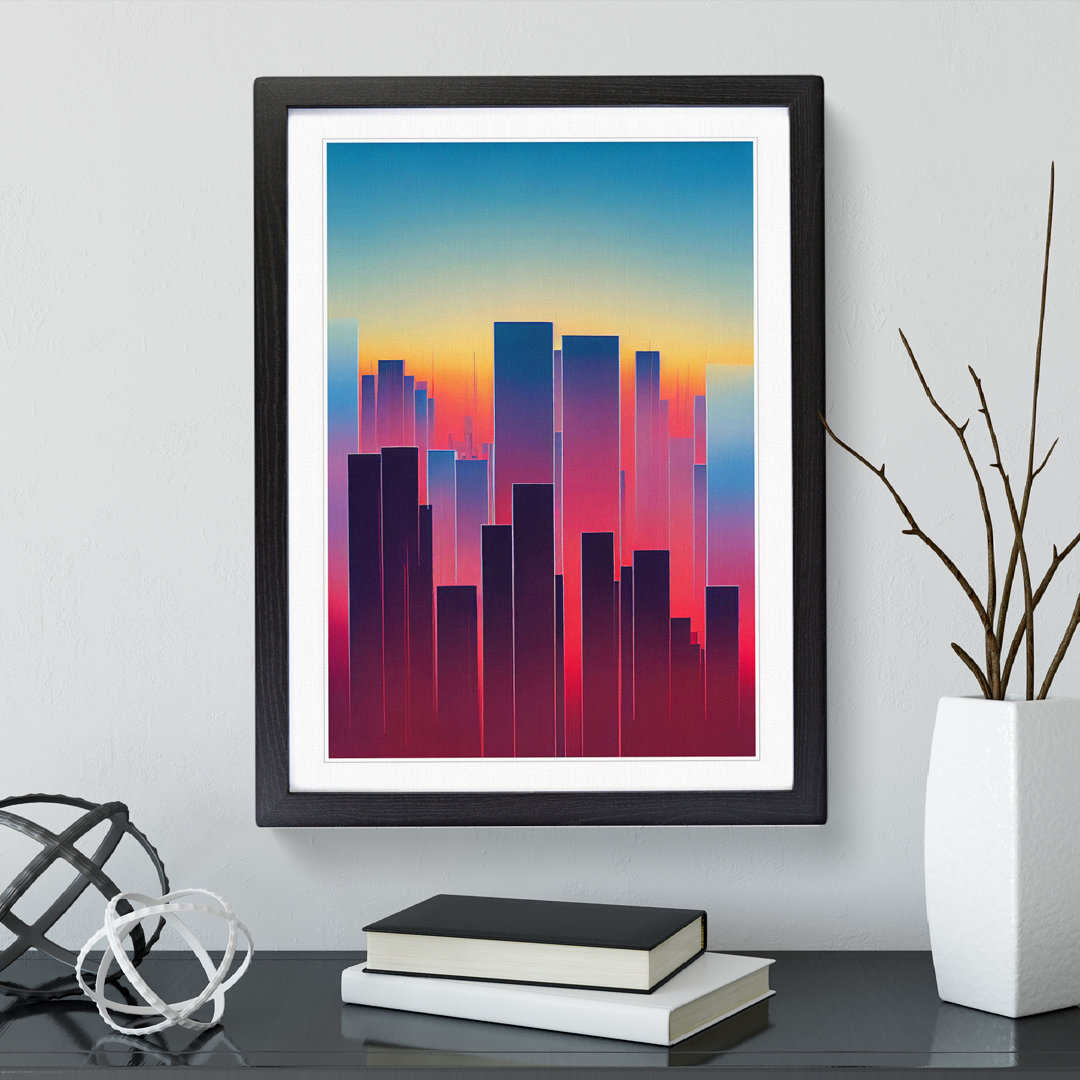 Grafikdruck Classic City Skyline Abstract