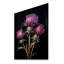 Fleurs de chardon mauve et noir I - chardon sur bois-951734477