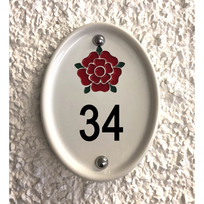 Grovebury 16.5cm H Ceramic House Number