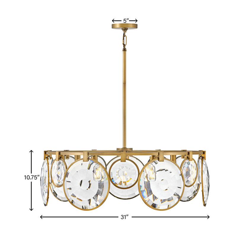 Nala Large Geometric, Heritage Brass