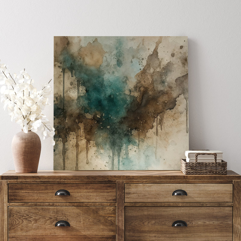 Impression sur toile abstraite murale pour décoration de salon, Toile tendue, Ne s’applique pas, H 12,8 po x l 12,8 po