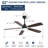 52 Inch Classics Ceiling Fan With Dimmable Led Light 6 Speed Wind 5 Blades Remote Control DC Motor For Indoor-93097268-93097264