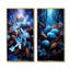 Cacao bleu cosmos brun - ensemble de 2 décorations murales cacao-712496230-712496248